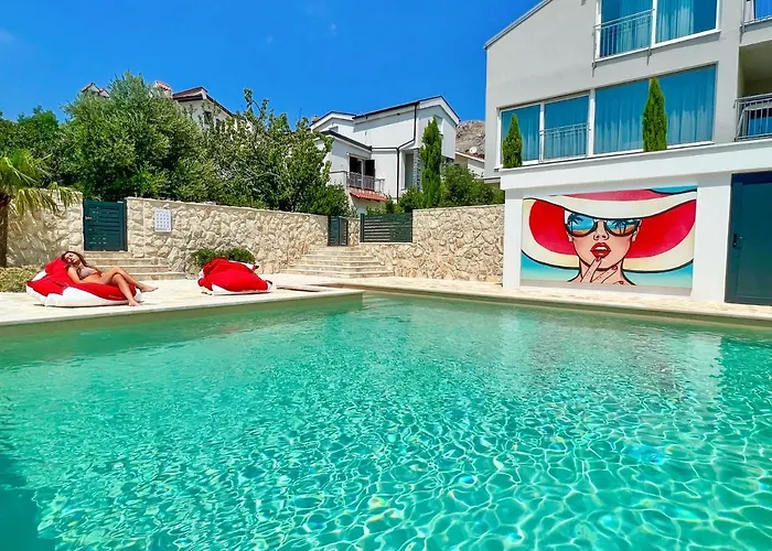 Apartment Baska Mit Poolarea - Krk, Kroatien