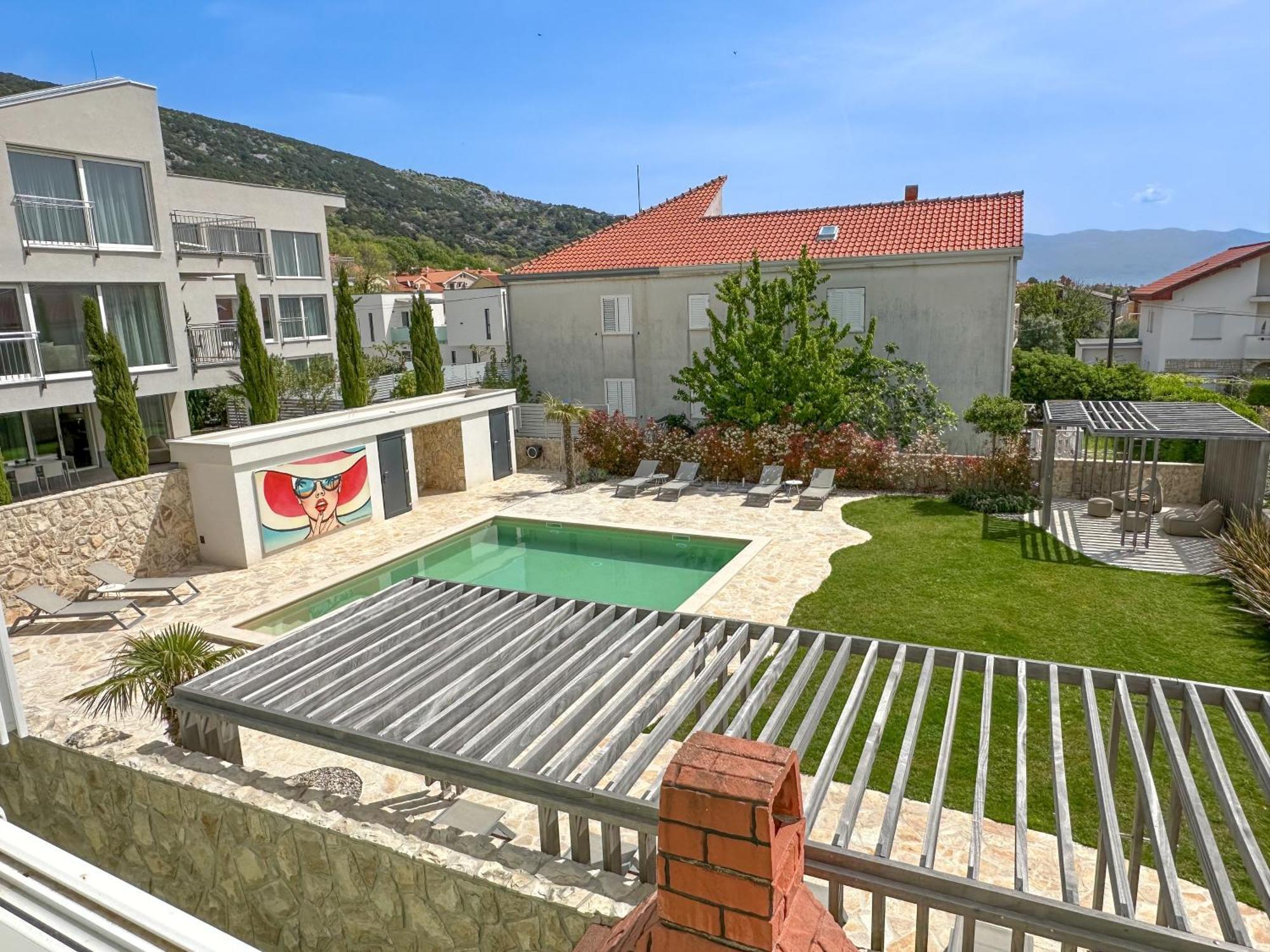 Apartment Mit Poolarea - Krk, Kroatien Baska (Krk)